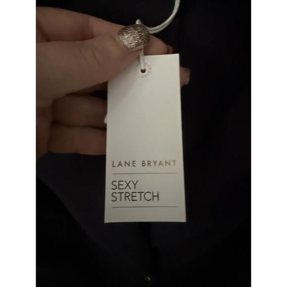 NWT Lane Bryant Blazer Navy Blue One Button Size 22 Retail $79.95 sexy stretch - Picture 4 of 11